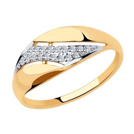Diamant Кольцо из золота с фианитами 51-110-00404-1, размер 17.5