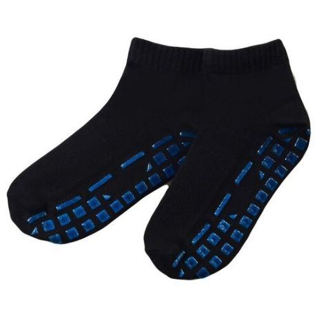 Носки Bsocks 7050-чс для батута с тормозками, размер 27-29, черные с синим