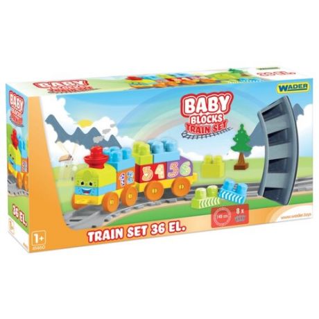 Конструктор Wader Baby Blocks 41460 Железная дорога