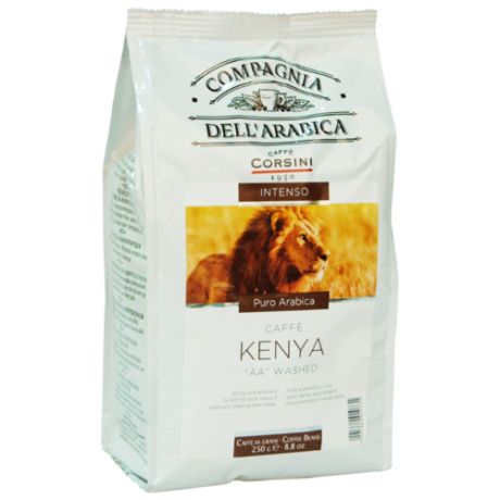 Кофе в зернах Compagnia Dell` Arabica Kenya "AA" Washed, арабика, 250 г