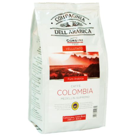 Кофе в зернах Compagnia Dell` Arabica Colombia Medellin Supremo, арабика, 250 г
