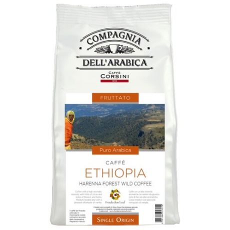 Кофе в зернах Compagnia Dell` Arabica Ethiopia Harenna Forest Wild Coffee, арабика, 500 г