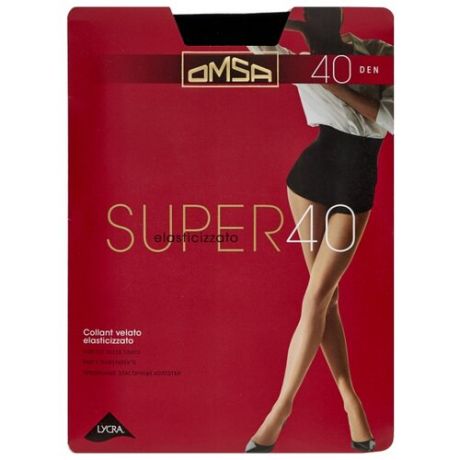 Колготки Omsa Super 40 den, размер 5-MAXI, nero (черный)