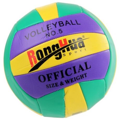 Волейбольный мяч RongHua NO.5 зеленый/синий/желтый