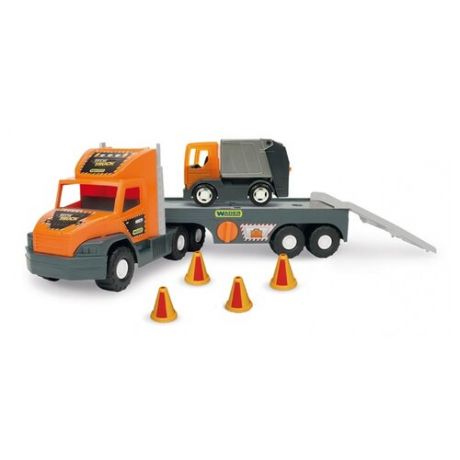 Набор машин Wader Super Tech Truck - Грузовик с мусоровозом (36730) оранжевый/серый