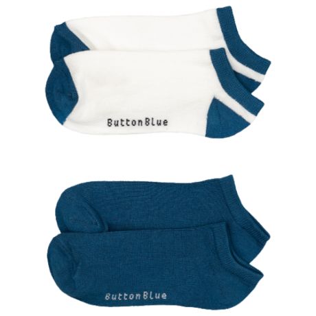 Носки Button Blue комплект 2 пары размер 16-18, синий/белый