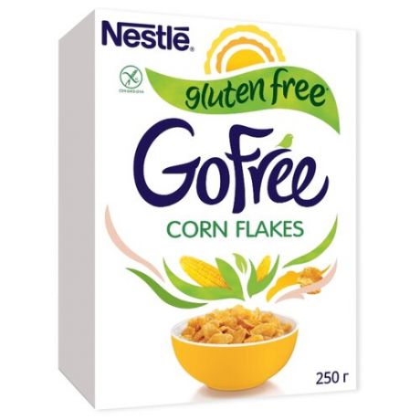 Готовый завтрак GoFree хлопья кукурузные, коробка, 250 г