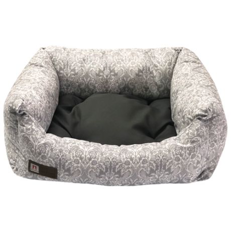 Лежак для собак и кошек Зоогурман Саваж 56х45х16 см серый/голубой