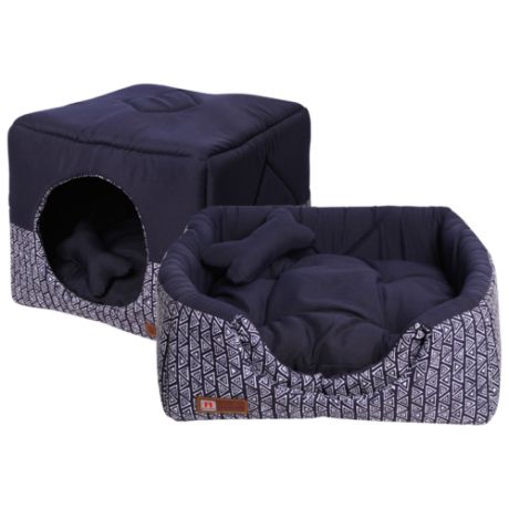 Лежак для собак и кошек Зоогурман Домосед 45х45х45 см синий