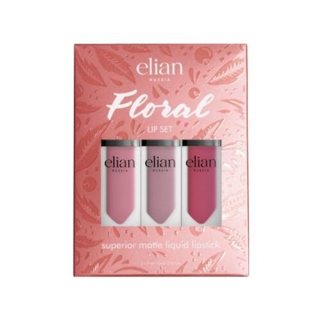 Elian Russia жидкая матовая помада для губ Floral Lip Set, оттенок 402 Angelo, 403 Margarita, 509 Firebird