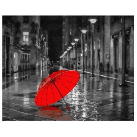 ВанГогВоМне Картина по номерам "Красный зонт" 40х50 см (ZX23019)