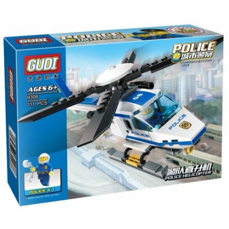 Конструктор Gudi Police 9308 Вертолет