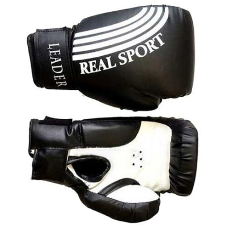 Боксерские перчатки Realsport Leader черный 10 oz