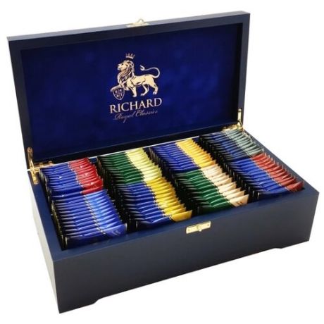 Чай Richard Royal wooden box ассорти подарочный набор, 80 шт.