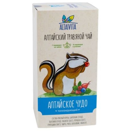 Чай травяной Altaivita Алтайское чудо в пирамидках, 10 шт.