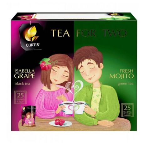 Чай Curtis Tea for two ассорти в пакетиках, 50 шт.