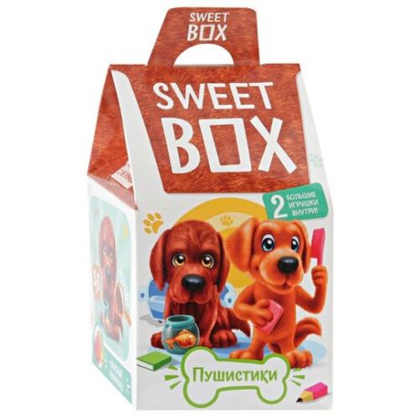 Жевательный мармелад Sweet Box Пушистики Щенята 3 с двумя игрушками 10 г