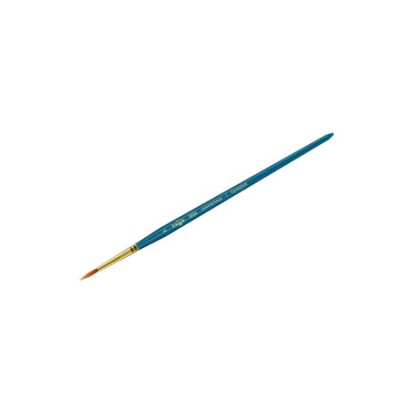 Кисть ГАММА Галерея синтетика №5, круглая, короткая ручка (302005) синий