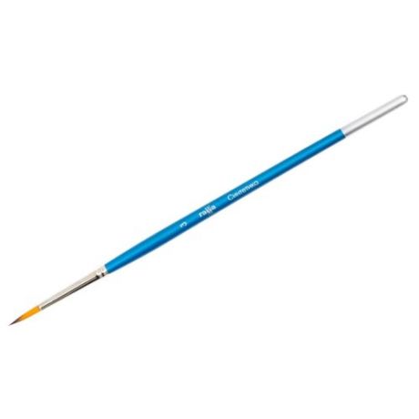 Кисть ГАММА Синтетика №3 круглая, короткая ручка голубой