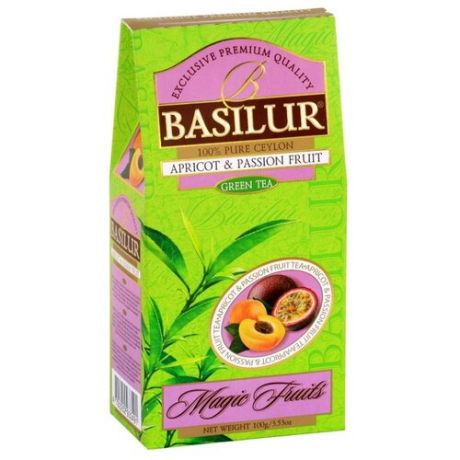 Чай зеленый Basilur Magic fruits Apricot&Passion fruit, 100 г