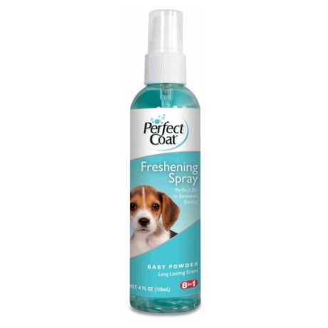 Спрей 8 In 1 Perfect Coat Freshening Spray освежающий с ароматом детской присыпки для собак, 118 мл