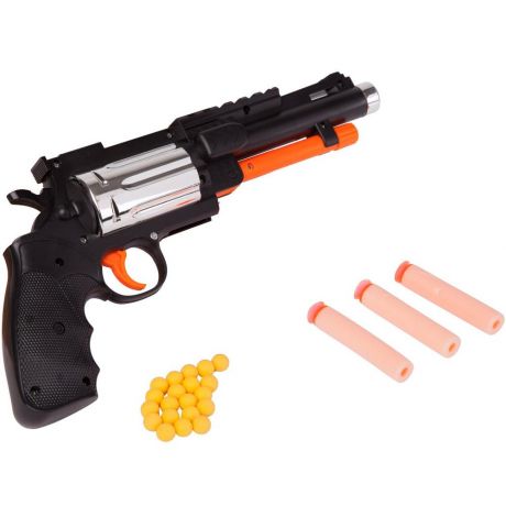 BONDIBON Револьвер с мягкими пульками 8 мм и патронами (разноцветный)