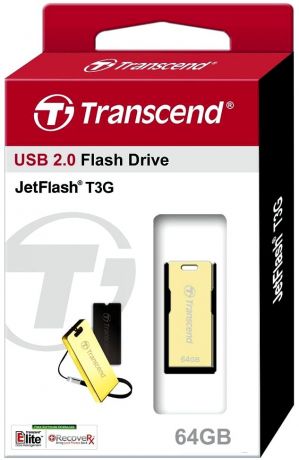 Transcend JetFlash T3G 64Gb (золотой)