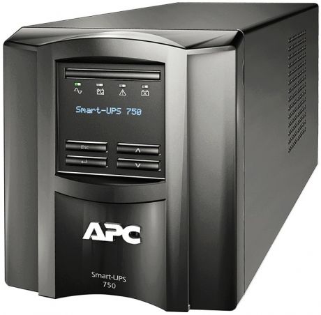 APC Smart-UPS SMT, Line-Interactive, 750VA / 500W, Tower, IEC, LCD, Serial+USB, SmartSlot