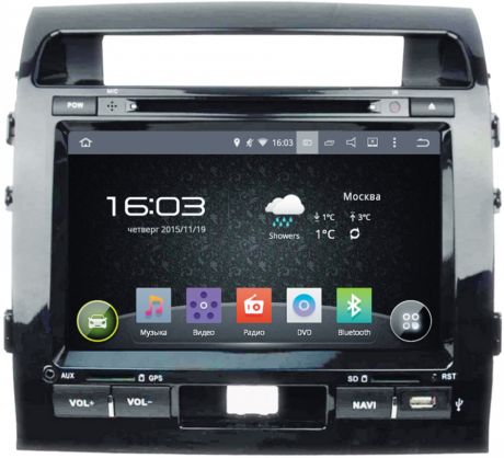 INCAR AHR-2280 для Toyota LC 200 (2007-2015) Android 4.4.4