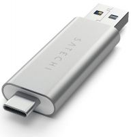 Картридер Satechi Aluminum USB 3.0 + USB Type-C - SD/microSD Silver (ST-TCCRAS)
