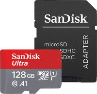 Карта памяти SanDisk microSDXC 128Gb Class 10 Ultra Android UHS-I, с адаптером (SDSQUAR-128G-GN6MA)