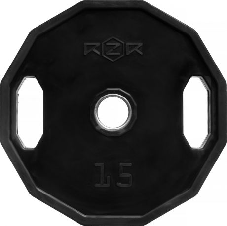 RZR Диск олимпийский обрезиненный с рукоятками RZR, 15 кг