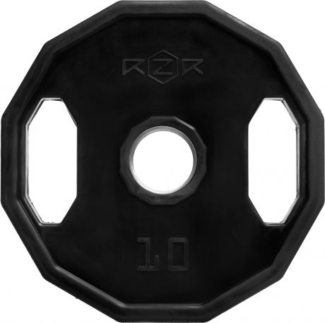RZR Диск олимпийский обрезиненный с рукоятками RZR, 10 кг