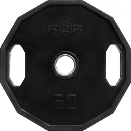 RZR Диск олимпийский обрезиненный с рукоятками RZR, 20 кг