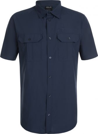 JACK WOLFSKIN Рубашка с коротким рукавом мужская Jack Wolfskin Kwando River, размер 54-56