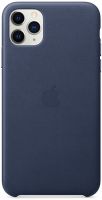 Чехол Apple Leather Case для iPhone 11 Pro Max Midnight Blue (MX0G2ZM/A)