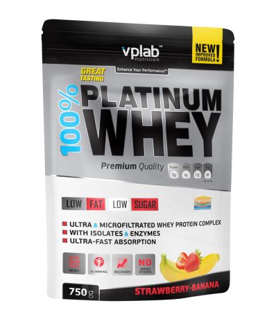 Vplab nutrition Протеин, клубника и банан (750 гр)