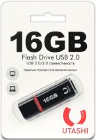 USB-флешка Utashi Flash Drive 16GB Haya Black (UT16GBHYB)