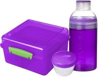Контейнер и бутылка для воды Sistema Lunch Pack, 2 л Violet (41580)