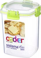 Контейнер для крекеров Sistema Klip It Cracker Accents, 900 мл Green (61332)