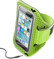 Спортивный наручный чехол Cellular Line Armband Running Lime (до 5,2")