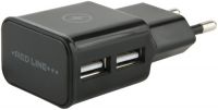 Сетевое зарядное устройство Red Line 2 USB, 2.1A Black (УТ000009404)