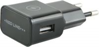 Сетевое зарядное устройство Red Line 1 USB, 1A + MicroUSB Black (УТ000013624)