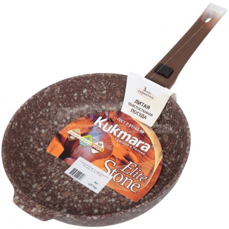 Сковорода с антипригарным покрытием Kukmara Elite stone с261ес без крышки, 26 см