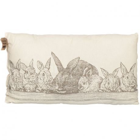 Подушка декоративная Семья кроликов рогожка, 35х60 см