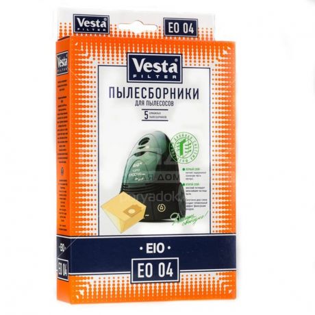Мешок для пылесоса бумажный Vesta filter EO 04, 5 шт