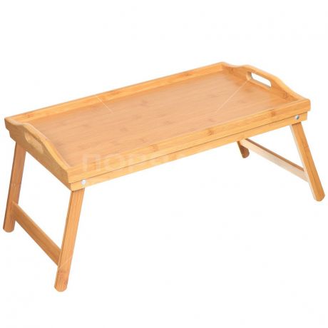 Поднос-столик деревянный, 50х30х23 см, для завтрака Бамбук КТ-СТ-02