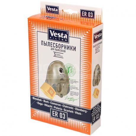 Мешок д/пылесоса ER 03 бумажный (5шт) Vesta filter