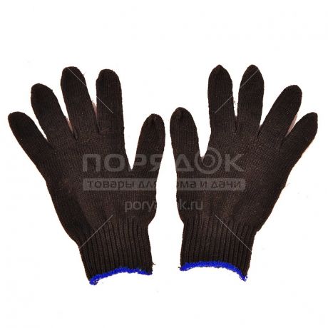Перчатки полушерстяные утепленные черные