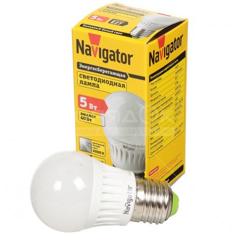 Лампа светодиодная Navigator NLL-P-G45-5-230 94479 5 Вт E27 холодный белый свет
